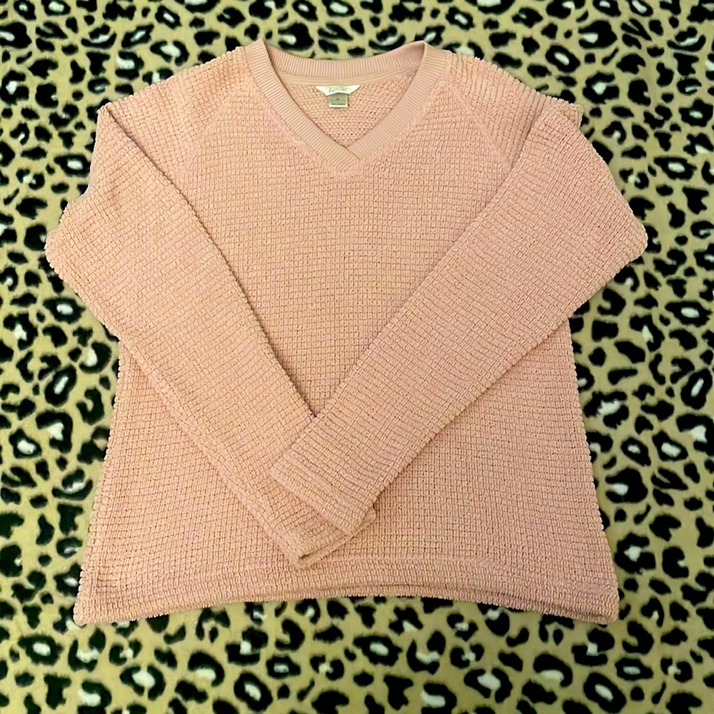 Christopher & Banks mauve terry cloth sweat shirt.